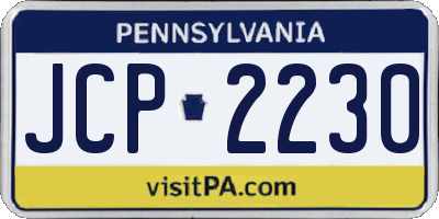 PA license plate JCP2230