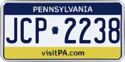 PA license plate JCP2238
