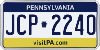 PA license plate JCP2240