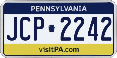 PA license plate JCP2242