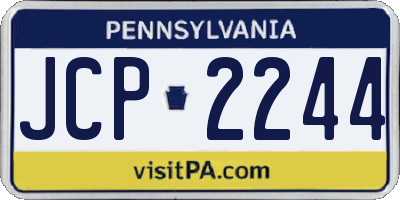 PA license plate JCP2244