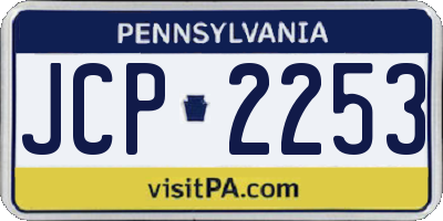 PA license plate JCP2253