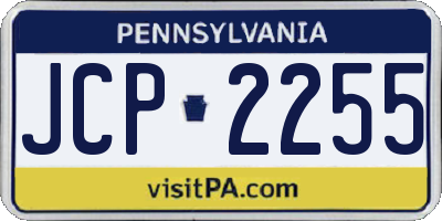 PA license plate JCP2255