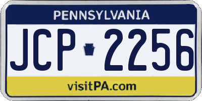PA license plate JCP2256
