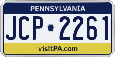 PA license plate JCP2261