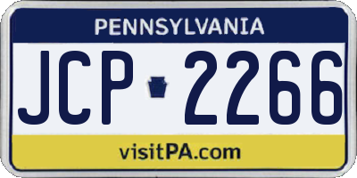 PA license plate JCP2266