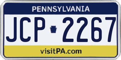 PA license plate JCP2267
