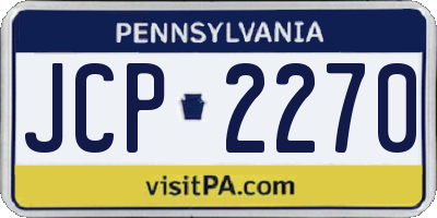 PA license plate JCP2270