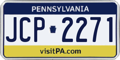 PA license plate JCP2271
