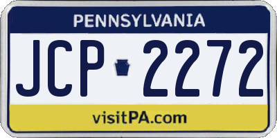 PA license plate JCP2272