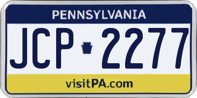 PA license plate JCP2277