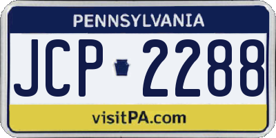 PA license plate JCP2288