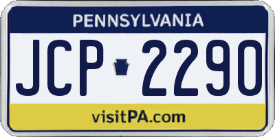 PA license plate JCP2290