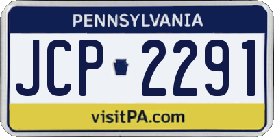 PA license plate JCP2291