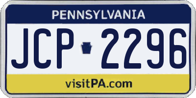 PA license plate JCP2296