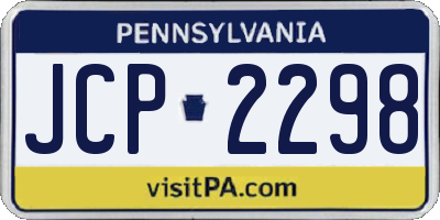 PA license plate JCP2298