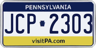 PA license plate JCP2303