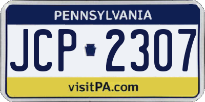 PA license plate JCP2307