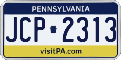 PA license plate JCP2313