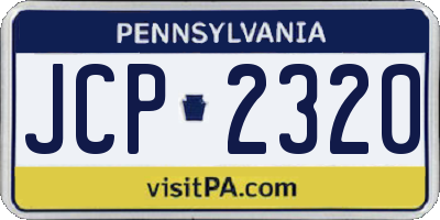 PA license plate JCP2320