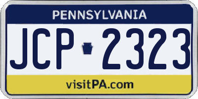 PA license plate JCP2323