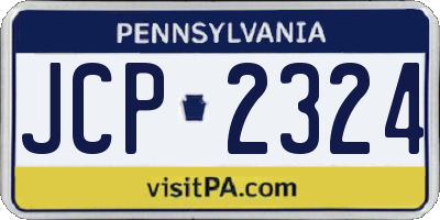 PA license plate JCP2324