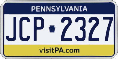 PA license plate JCP2327