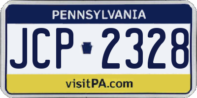 PA license plate JCP2328