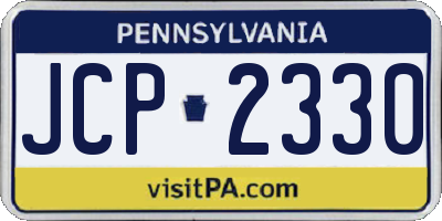 PA license plate JCP2330