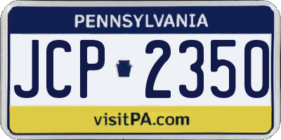 PA license plate JCP2350