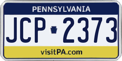 PA license plate JCP2373