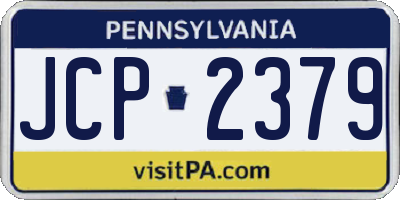 PA license plate JCP2379