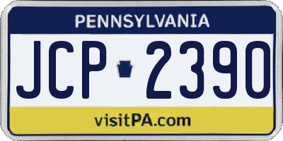 PA license plate JCP2390
