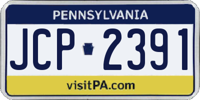 PA license plate JCP2391