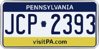 PA license plate JCP2393