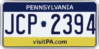 PA license plate JCP2394