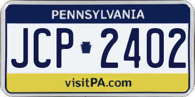 PA license plate JCP2402