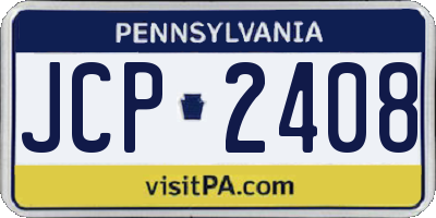 PA license plate JCP2408