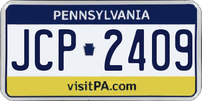 PA license plate JCP2409