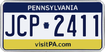 PA license plate JCP2411