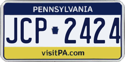 PA license plate JCP2424