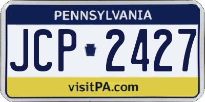 PA license plate JCP2427
