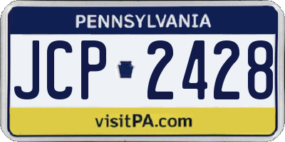 PA license plate JCP2428