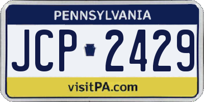 PA license plate JCP2429