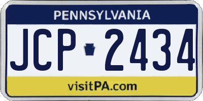 PA license plate JCP2434