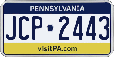 PA license plate JCP2443