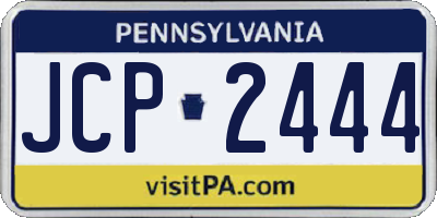 PA license plate JCP2444