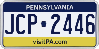 PA license plate JCP2446