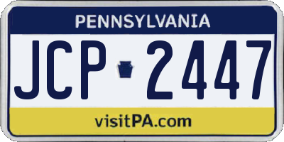 PA license plate JCP2447