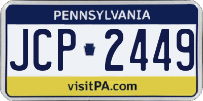 PA license plate JCP2449